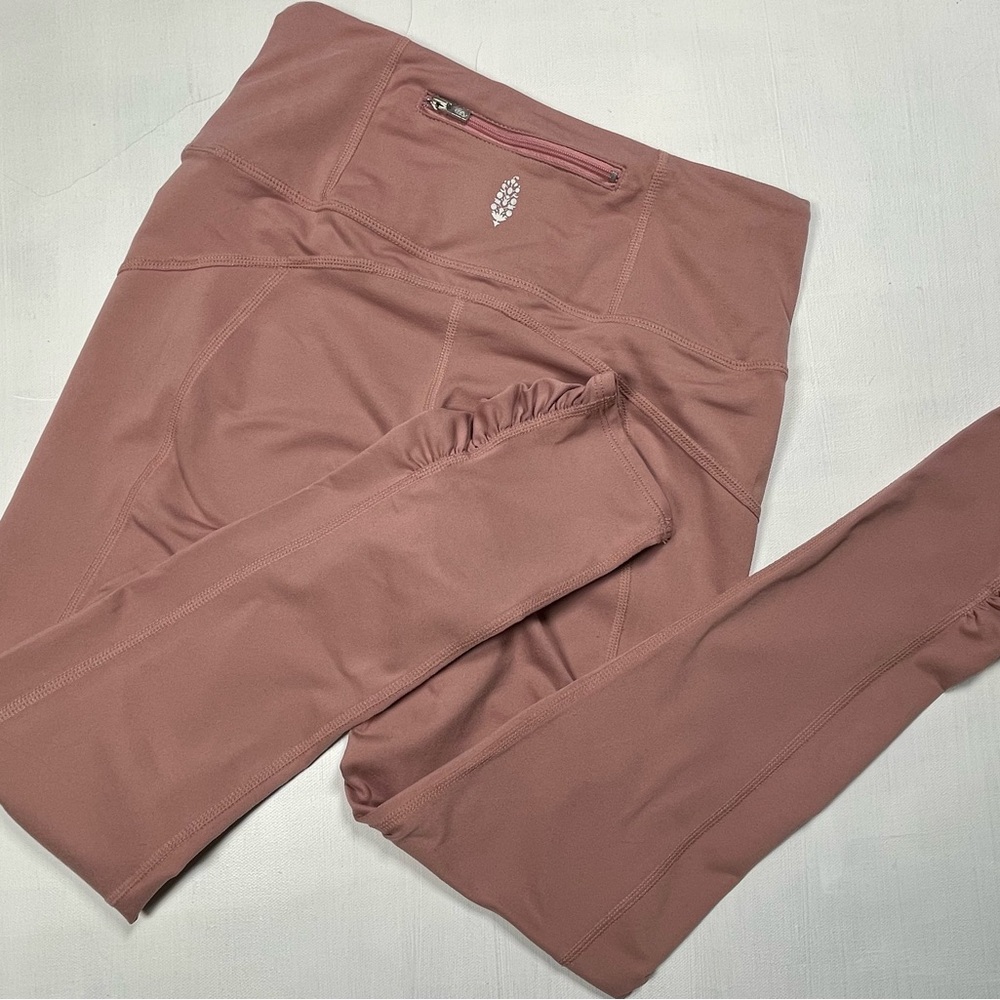 Free People Your’e a Peach Leggings in Fireside/ Pink/ Mauve S - Picture 9 of 11
